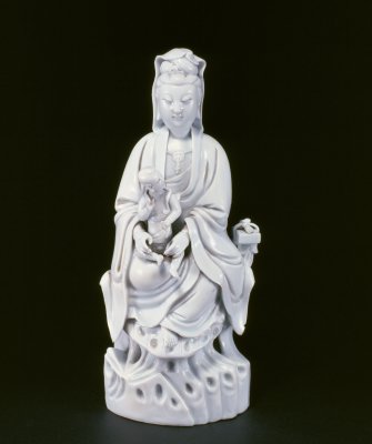 图片[1]-Porcelain statue of Goddess of Mercy-China Archive